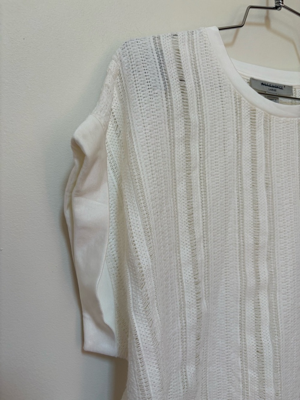 NWOT All Saints Giana Crochet Crew Neck Tank Top Size Large Women’s - Picture 4 of 11